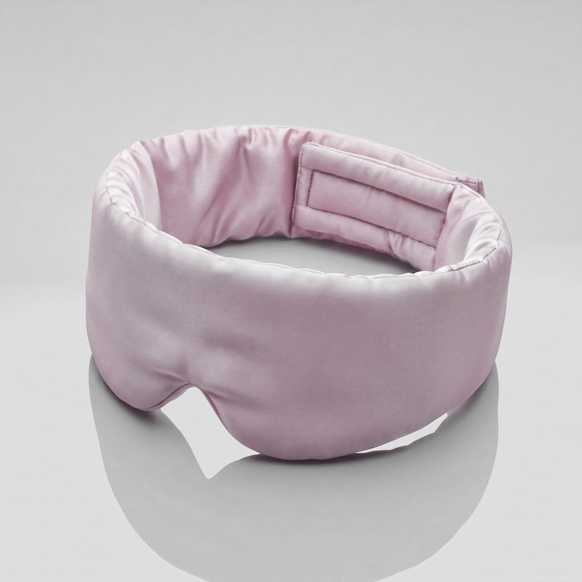 Vespré Silk Sleep Mask in Blush Pink